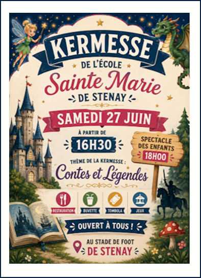Kermesse de l'école Ste-Marie le 27 juin